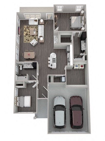 a 2 bedroom floor plan  the crossings  670 sq ft